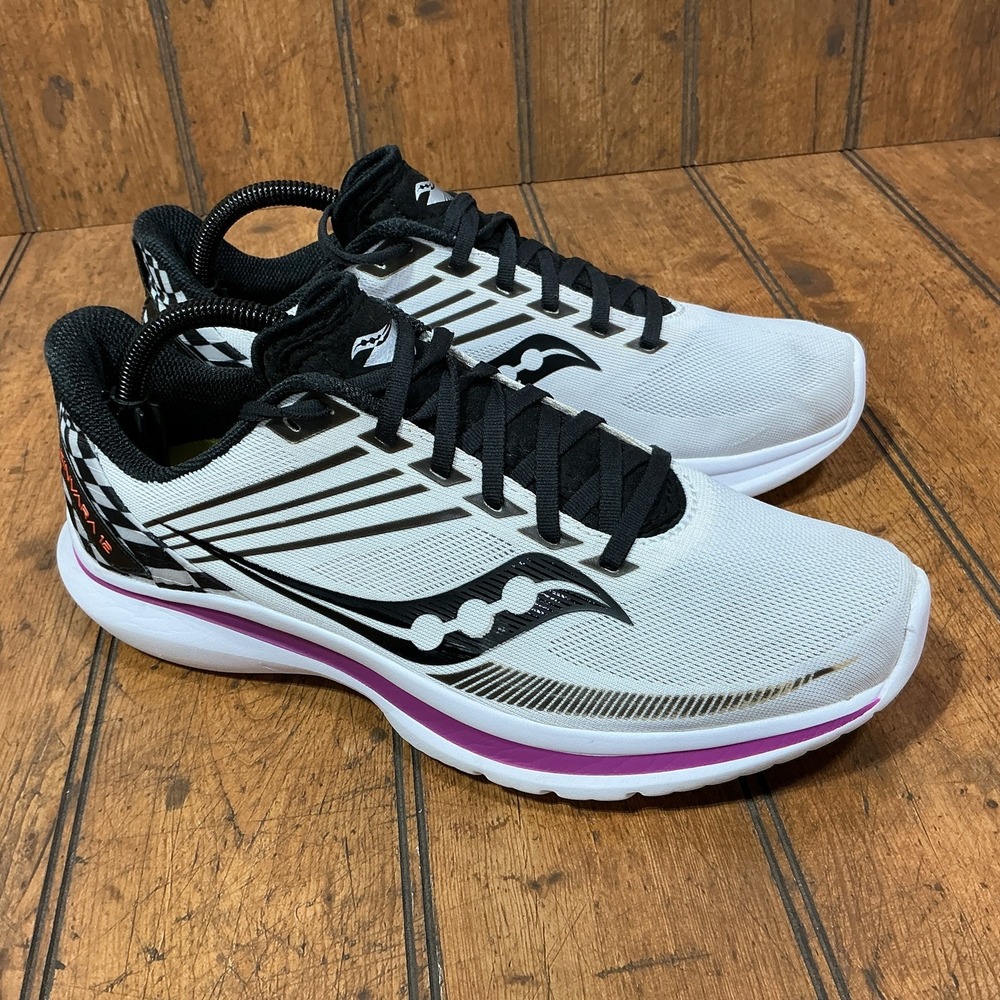 Saucony Kinvara 12 S10619-40 Womens US 10 Running Shoes White Athletic Sneakers